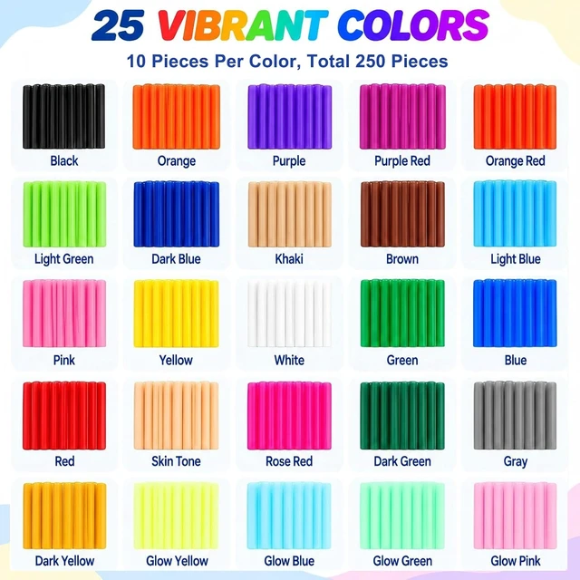 Alt view image 2 of 7 - Yungden 3D Pen Refills Pack for 3Doodler Start+ Pen, 250 Pieces