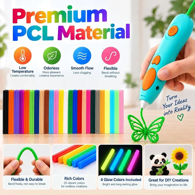 Alt view image 3 of 7 - Yungden 3D Pen Refills Pack for 3Doodler Start+ Pen, 250 Pieces