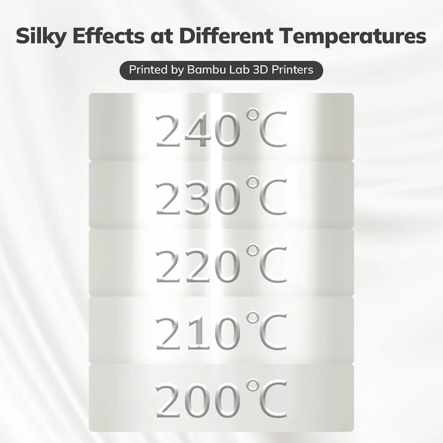 Alt view image 6 of 7 - AMOLEN Silk PLA Filament 1.75mm 3D Printer filaments, Shiny White Filament for 3D Printing, 1kg(2.2lbs) Spool, Compatible with Most Printer(Silk White)