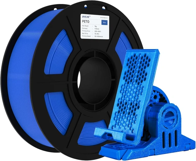Main image of JAMG HE PETG Filament, 3D Printer Filament 1.75mm, No Warping 1Kg Blue