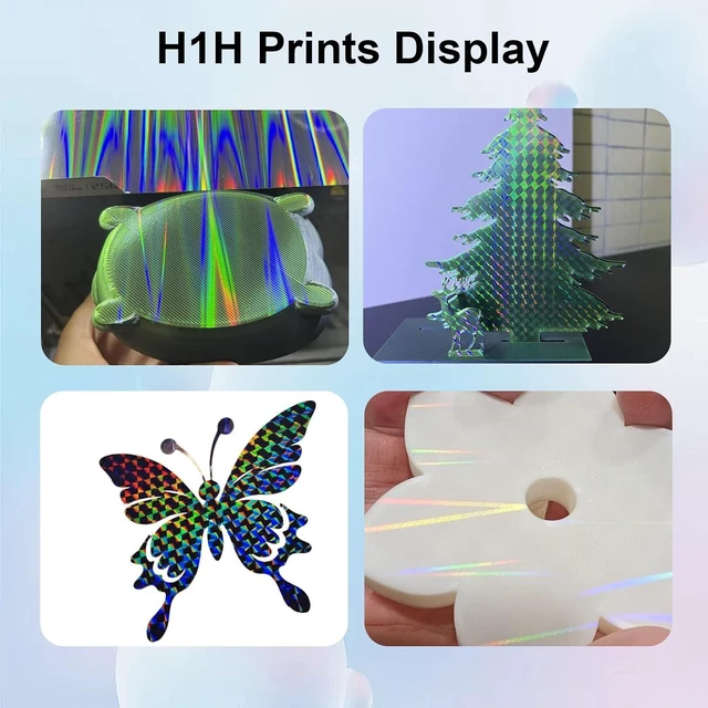 Alt view image 7 of 7 - IdeaFormer-3D H1H Smooth Build Plate for Bambu Lab A1 Mini, Rainbow Streak+Phantom Double Sided Textured Spring Steel Sheet 184x184mm for Bambulab A1 Mini