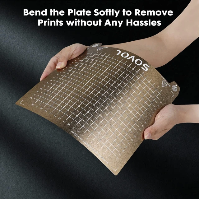 Alt view image 5 of 7 - Sovol SV06 Flexible Steel Platform with Textured PEI Surface and Magnetic Bottom Sheet with Adhesive 235x235mm for Creality Ender 3/3 Pro/3 V2/3 S1 Sovol SV05/SV07 Aquila Kobra Neptune 2 3D Printer