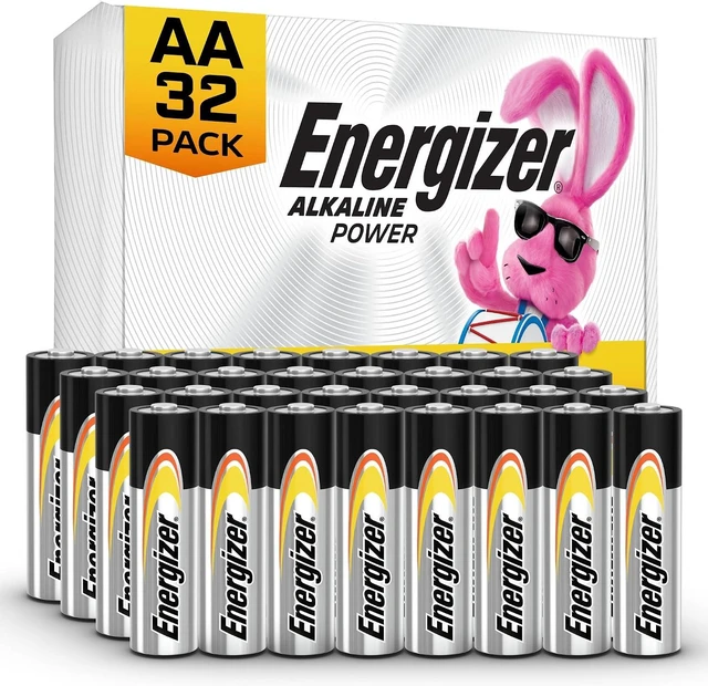 Main image of Energizer AA Batteries Alkaline Power, 32 Count Alkaline Double A Battery Pack