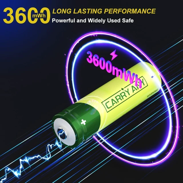 Alt view image 2 of 7 - Rechargeable Lithium 4 AA 4 AAA Batteries Kit with Charger