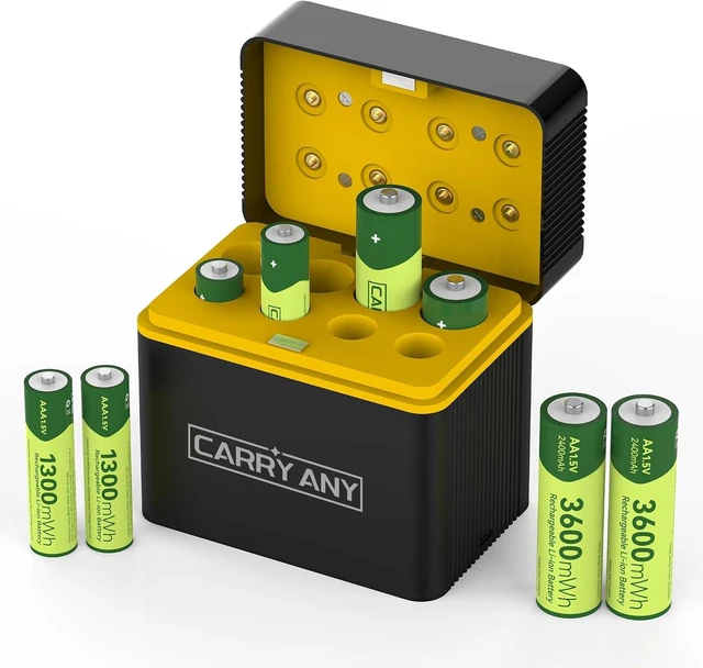 Main image of Rechargeable Lithium 4 AA 4 AAA Batteries Kit with Charger