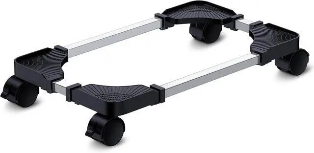 Main image of Computer Tower Stand CPU Holder Stand with 4 Mute Caster WheelsCPU Stand for Gaming pc,Suitable for Most PC Brackets On The Carpet Floor (Black) (Black)