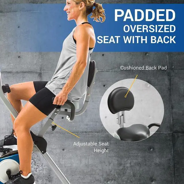 Alt view image 4 of 7 - XTERRA Fitness Folding Exercise Bike, 225 LB Weight Capacity