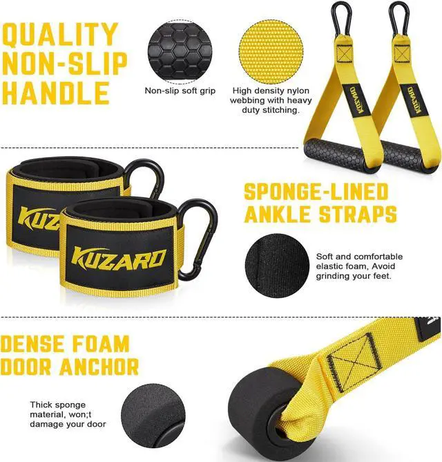 Alt view image 3 of 7 - Resistance Bands for Working Out, 300lbs/360lbs Heavy Exercise Bands with Handles, Workout Bands for Men, Weight Bands Set for Muscle Training, Strength, Slim, Yoga, Home Gym Equipment