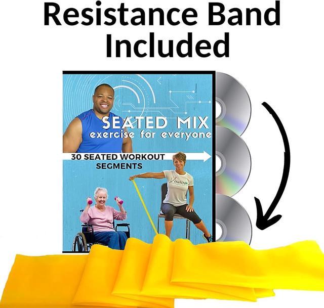 Easy to Follow Chair Exercise for Seniors- 4 DVDs + 30 Seated Senior  Exercise Segments + Resistance Band. with 100s of Workout Combinations,  This is The Last Senior Fitness DVD You Will Need to Buy! 