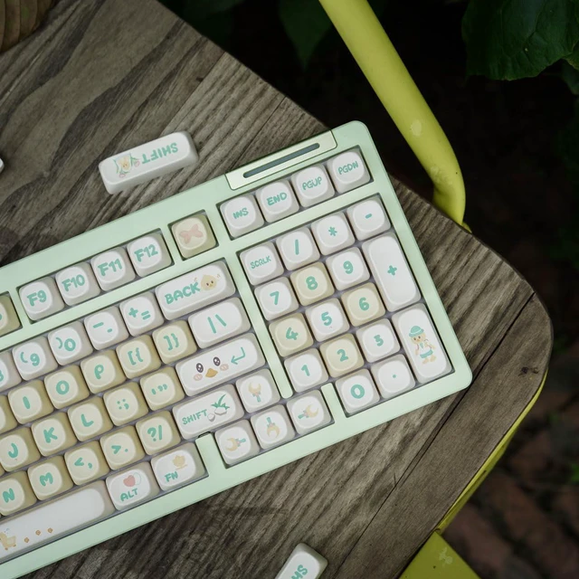 Alt view image 3 of 7 - PBT Duck Keycaps Set MOA Profile - 143 Keys Custom Dye-Sublimation for 60% 65% 70% 75% 100% Cherry Gateron MX Switches Mechanical Keyboards