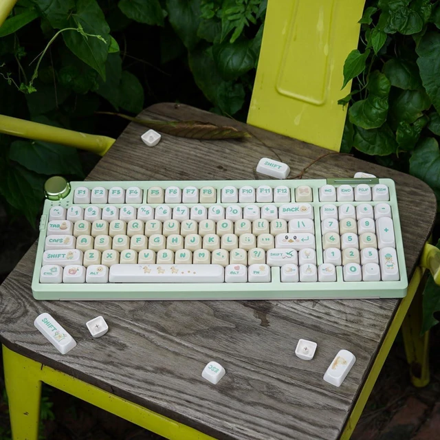 Alt view image 5 of 7 - PBT Duck Keycaps Set MOA Profile - 143 Keys Custom Dye-Sublimation for 60% 65% 70% 75% 100% Cherry Gateron MX Switches Mechanical Keyboards