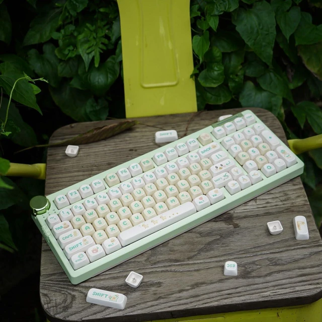 Alt view image 6 of 7 - PBT Duck Keycaps Set MOA Profile - 143 Keys Custom Dye-Sublimation for 60% 65% 70% 75% 100% Cherry Gateron MX Switches Mechanical Keyboards