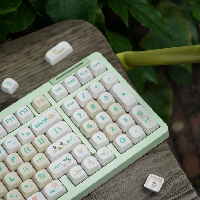 Alt view image 7 of 7 - PBT Duck Keycaps Set MOA Profile - 143 Keys Custom Dye-Sublimation for 60% 65% 70% 75% 100% Cherry Gateron MX Switches Mechanical Keyboards