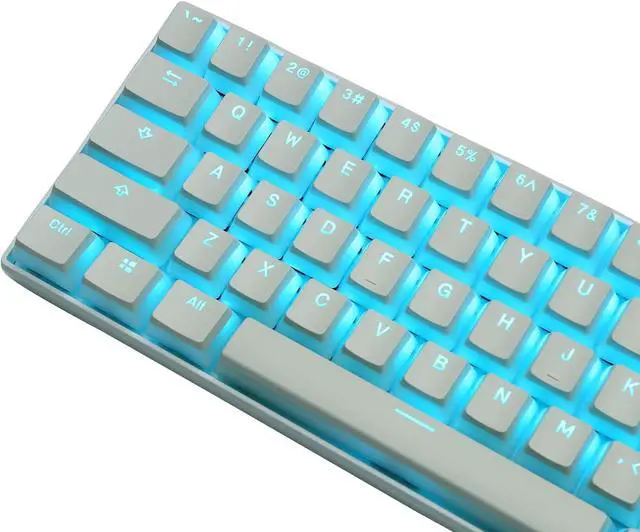 Alt view image 6 of 7 - Happy Balls Keycaps PBT Backlit Doubleshot Cherry MX Pudding Keycap Set OEM Profile Translucent with Keycap Puller for US UK Layout 61 68 84 87 104 108 MX Switches Mechanical Keyboard (White)