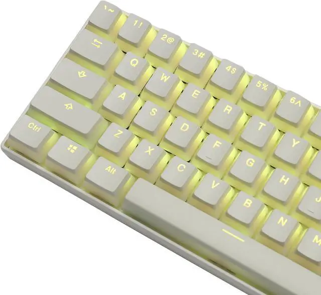 Alt view image 7 of 7 - Happy Balls Keycaps PBT Backlit Doubleshot Cherry MX Pudding Keycap Set OEM Profile Translucent with Keycap Puller for US UK Layout 61 68 84 87 104 108 MX Switches Mechanical Keyboard (White)