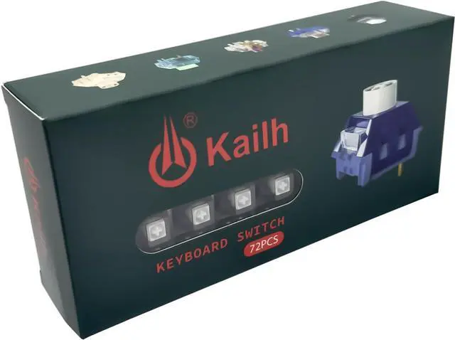 Alt view image 5 of 6 - Upgrade Kailh Box V2 White Switches for Mechanical Keyboard,5-Pin 45gf Clicky/Dust&Waterproof/Gaming Switches(72pcs,White)
