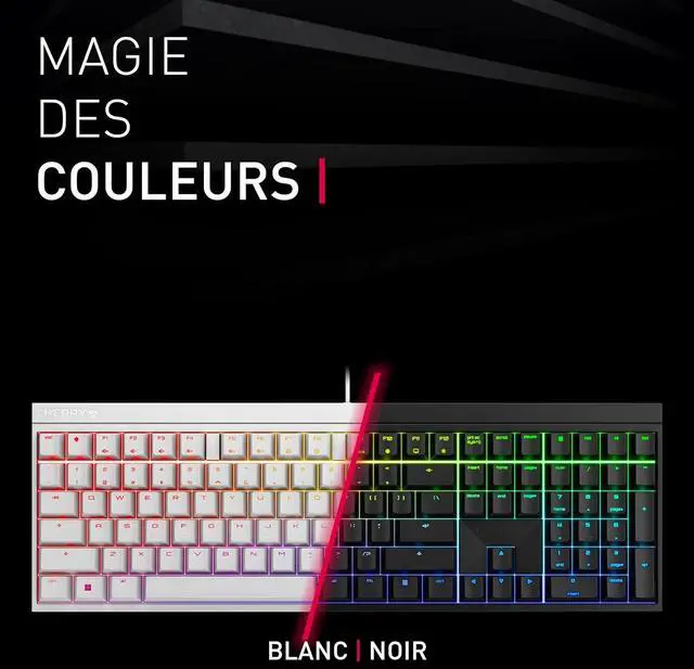 Alt view image 6 of 6 - CHERRY MX 2.0S, Mechanical Gaming Keyboard with RGB Lighting, German Layout (QWERTZ), Wired, Designed in Germany, Original MX BLUE Switches, White