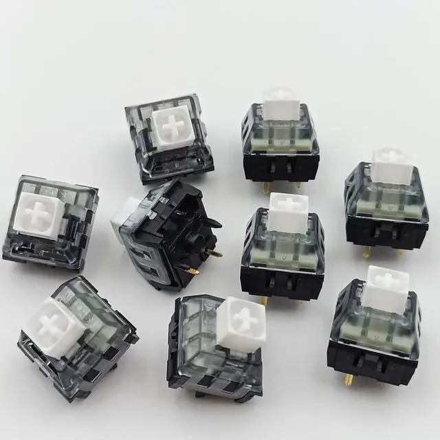 Alt view image 3 of 6 - Upgrade Kailh Box V2 White Switches for Mechanical Keyboard,5-Pin 45gf Clicky/Dust&Waterproof/Gaming Switches(72pcs,White)