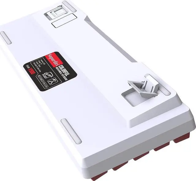 Alt view image 3 of 7 - Snpurdiri Wired 60% Mechanical Gaming Keyboard, White LED Backlit Ultra-Compact Mini Office Keyboard for Windows Laptop PC Mac (Red-White, Red Switches)