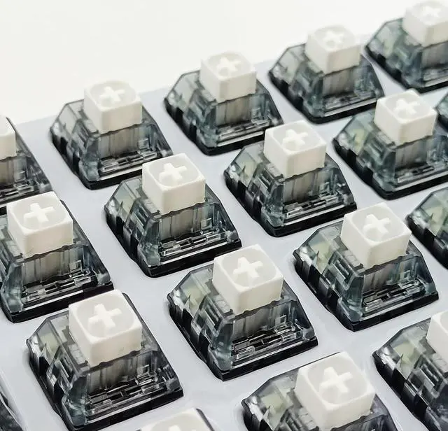 Alt view image 4 of 6 - Upgrade Kailh Box V2 White Switches for Mechanical Keyboard,5-Pin 45gf Clicky/Dust&Waterproof/Gaming Switches(72pcs,White)