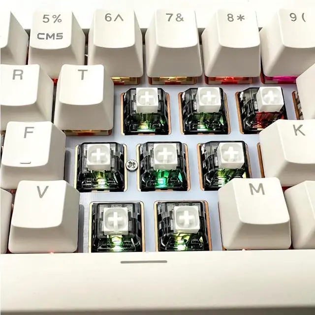 Alt view image 6 of 6 - Upgrade Kailh Box V2 White Switches for Mechanical Keyboard,5-Pin 45gf Clicky/Dust&Waterproof/Gaming Switches(72pcs,White)