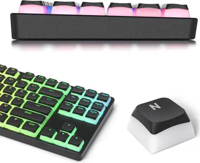Alt view image 2 of 6 - surmen Pudding Keycaps Double Shot PBT Keycaps XDA Profile Translucent Layer Replacement for Full Size, TKL, 75%, 60% Layouts(Black)