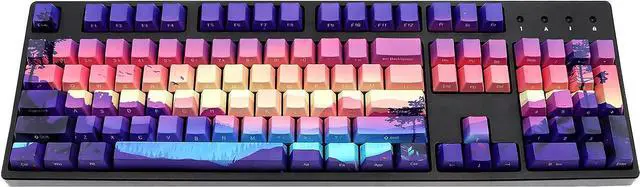 Main image of JSJT PBT Keycaps Side/Front Print Keycap Set OEM Profile Non-Backlit Thick Key Caps for Most 60% /87 TKL/104/108 /61 Cherry MX Switch Mechanical Keyboard(Multi-Color)