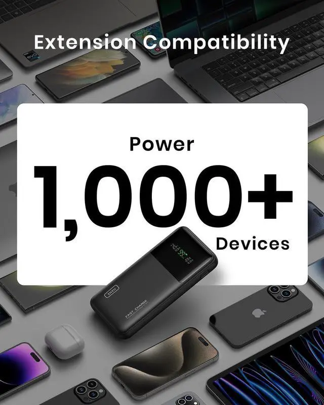 Alt view image 4 of 7 - 140W Power Bank, 27000mAh High Capacity Laptop Portable Charger, USB C in&Out Tablet Powerbank, Smart Digital Display Phone Charger Compatible with iPhone 15, , iPad, MacBook, Laptop etc.