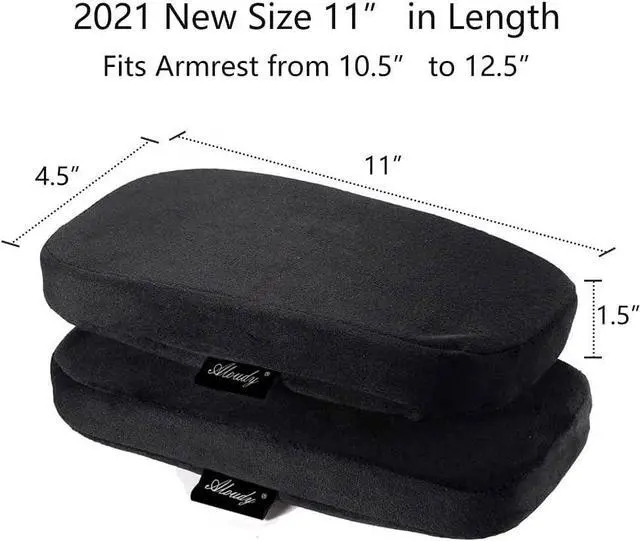 Alt view image 3 of 7 - Aloudy Arm Rest Pillow, 2021 New Size 11 Office Chair Armrest Cover Pads, Comfy Desk Chair Cushions for Elbows and Forearms(Large, Set of 2)