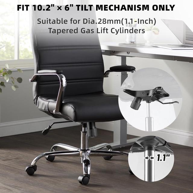 Alt view image 5 of 7 - 500Lbs Office Chair Replacement Parts, w/ 6' x 10.2" Mounting Holes Chair Base Heavy Duty Plate Swivel Tilt Control Seat Mechanism for Executive and Gaming Chair