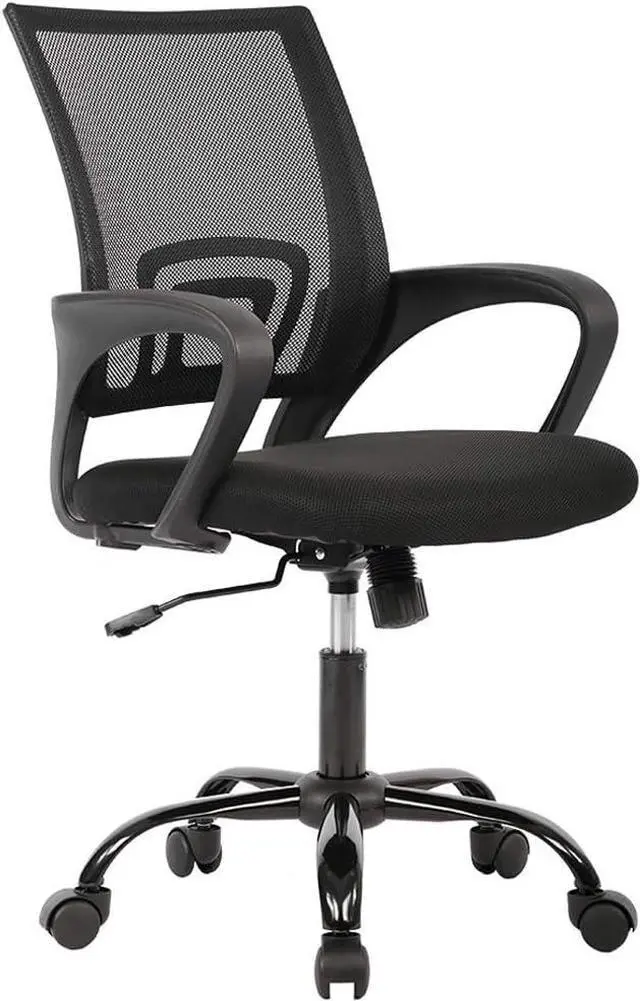 Main image of Office Chair Ergonomic Cheap Desk Chair Mesh Computer Chair Lumbar Support Modern Executive Adjustable Stool Rolling Swivel Chair for Back Pain (Black)