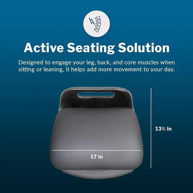 Alt view image 3 of 7 - Vari Active Seat - Adjustable Ergonomic Standing Desk Chair for Adults - Portable Home Office Furniture, Comfortable Wobble Stool with Dynamic Range of Motion - Fully Assembled