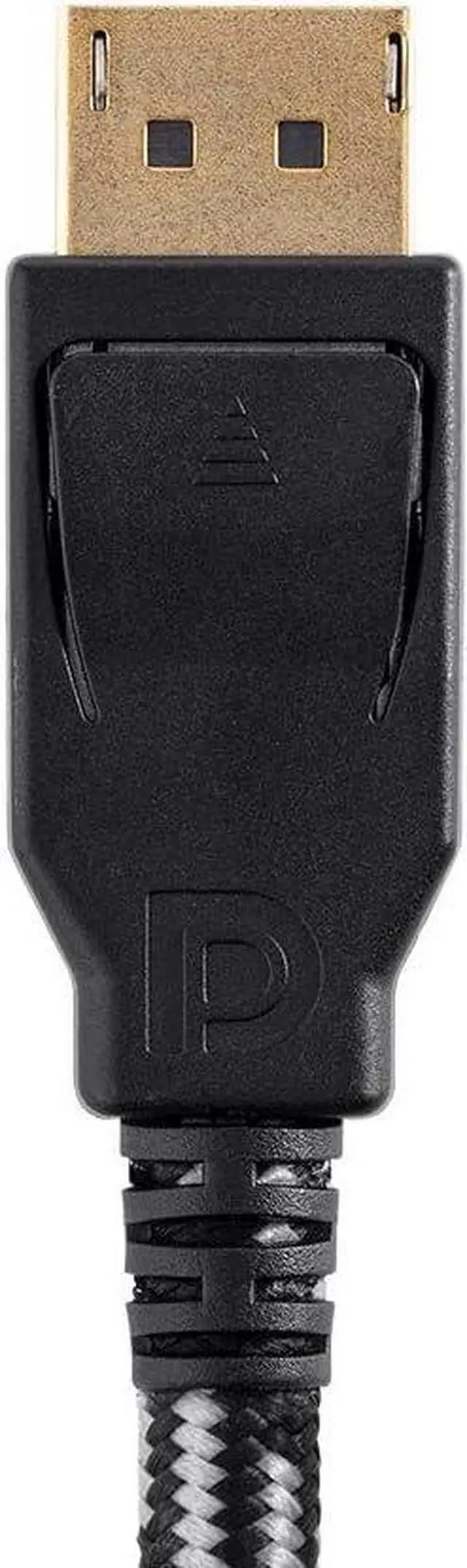 Alt view image 4 of 6 - Braided DisplayPort 1.4 Cable - 8K Capable for Graphic Design Display Stream Compression Support TV Walls and PC Gaming 10 Feet Gray
