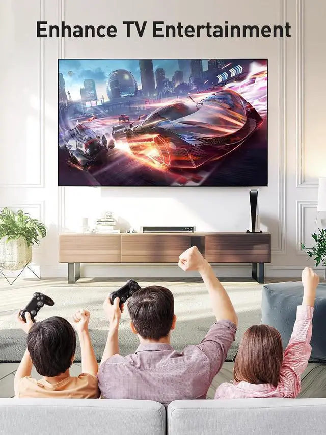 Alt view image 6 of 6 - Full Motion TV Wall Mount for Most 37-82 inch TVs up to 132 lbs TV Mount with Dual Articulating Arms with Tilt and Extension Fits 12 16 Studs Max VESA 600x400mm PSLFK1