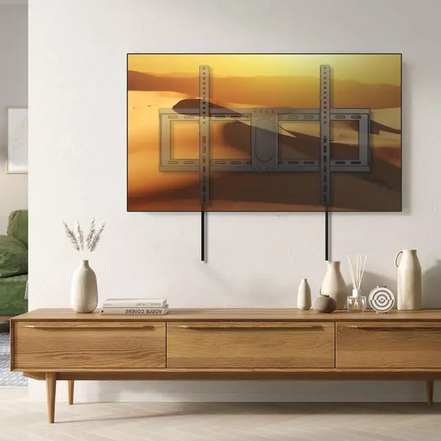 Alt view image 7 of 7 - Tilting TV Wall Mount for Most 37-82 inch Flat/Curved TV, Universal Low Profile Bracket, Fits 24/18/16 Studs, Max VESA 600x400mm Holds up to 132lbs MT5083