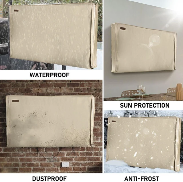 Alt view image 7 of 7 - Outdoor TV Cover 52-55 Inch, 600D Waterproof and Weatherproof, with Zipper