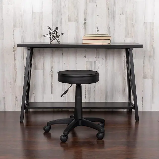 Alt view image 2 of 7 - Flash Furniture Adjustable Ergonomic Stool, Black | Ergonomic Molded Seat