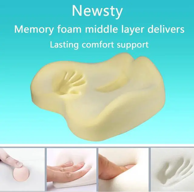 Alt view image 3 of 7 - Chair Seat Cushion, Memory Foam Cushions for Office Chair, Car Seat, Airplane, Relieving Pressure Tailbone Sciatica Back Pain for Long Sitting Office Workers, Car DriversGrey