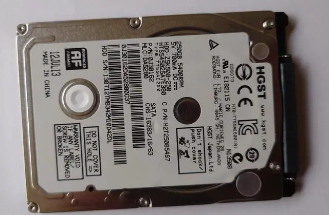 Alt view image 3 of 7 - TOTALCONSOLE 2.5 Inch 250GB SATA HDD OEM HITACHI - Z5K500-250 0J30162 DA5280 Cmpatible with Laptops, PS3 Slim