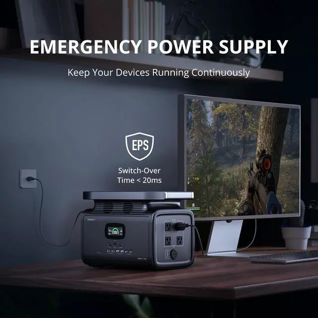 Alt view image 6 of 7 - GROWATT INFINITY 1300 Portable Power Station, 1382Wh Capacity LiFePO4 Solar Generator, 1800W AC Output for Outdoor Camping, RV, Home Backup, Emergency, off-Grid