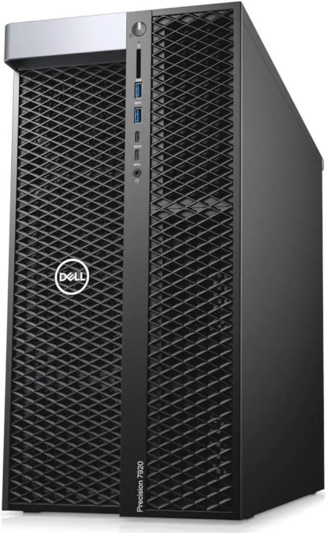 Alt view image 6 of 7 - "Dell Precision 7920 Tower Workstation, VR CG AI 4K Editing Rendering, 2X Intel Xeon Gold 6130 up to 3.7GHz (32-Cores), 192GB DDR4, 2X 1TB SSD + 2X 4TB HDD, Quadro P1000 4GB, Windows 10 Pro 
"