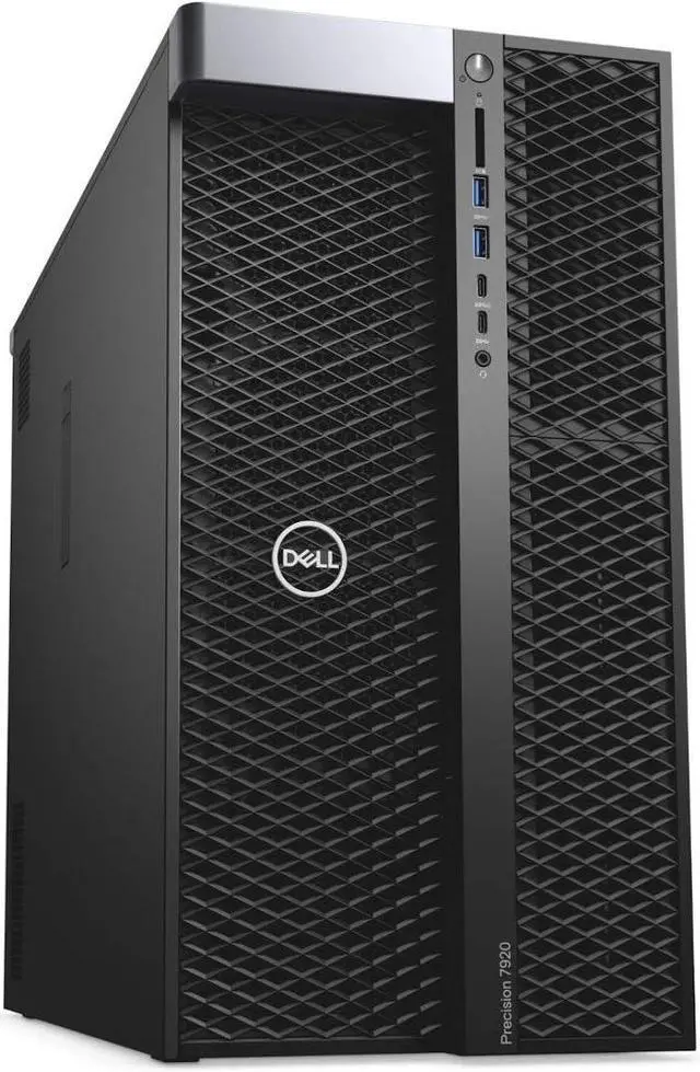 Alt view image 5 of 7 - "Dell Precision 7920 Tower Workstation, VR CG AI 4K Editing Rendering, 2X Intel Xeon Gold 6130 up to 3.7GHz (32-Cores), 192GB DDR4, 2X 1TB SSD + 2X 4TB HDD, Quadro P1000 4GB, Windows 10 Pro 
"