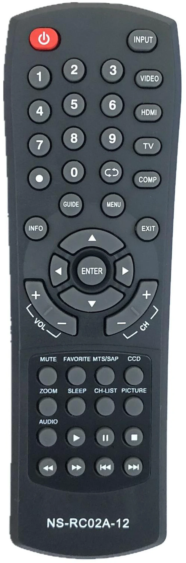 Main image of NEW Remote Control forl INSIGNIA NS-RC02A-12 Remote For All INSIGNIA LED LCD TV