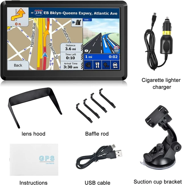 Alt view image 5 of 7 - 7 Inch Car & Truck GPS Navigation System 256MB+8GB Navigator 77 Canada+Mexico+US