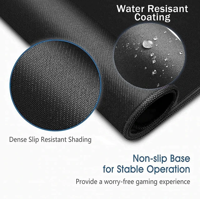 Alt view image 4 of 7 - 3X Non-Slip Mouse Pad Stitched Edge PC Laptop For Computer PC Gaming Rubber Base
