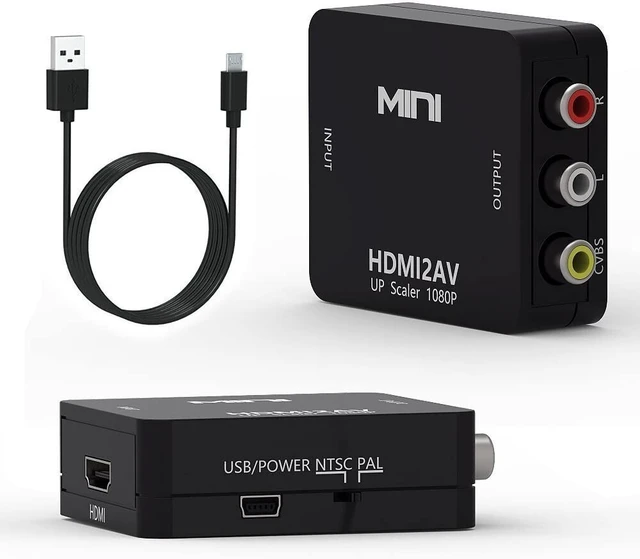 Alt view image 4 of 7 - HDMI To RCA AV Adapter Converter Cable CVBS 3RCA 1080P Composite Video Audio