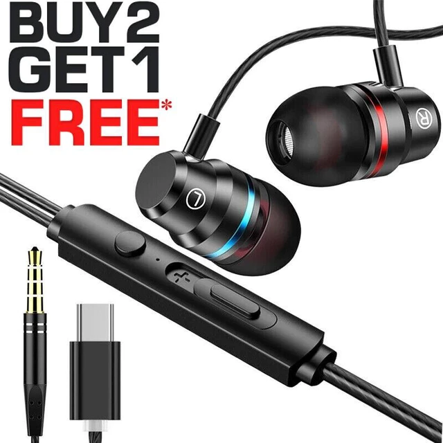 Main image of HIFI Bass Stereo Wired Earbuds Headset In-Ear Earphone Headphone MIC 3.5mm USB-C
