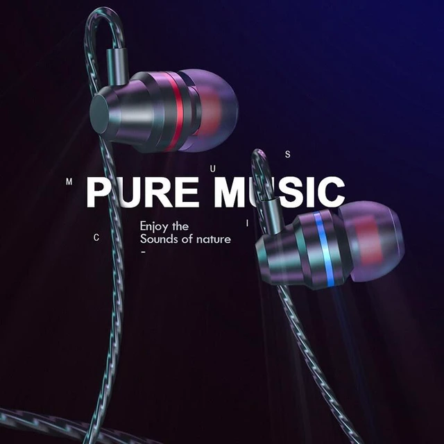 Alt view image 2 of 7 - HIFI Bass Stereo Wired Earbuds Headset In-Ear Earphone Headphone MIC 3.5mm USB-C