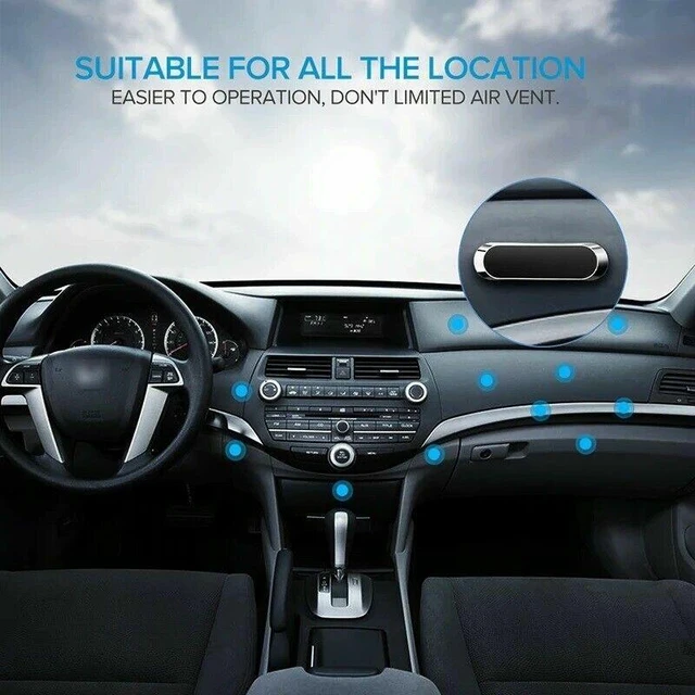 Alt view image 6 of 7 - 2 PCS Magnetic Car Mount Phone Holder Dashboard Magnet Stand 360 Rotation Gear