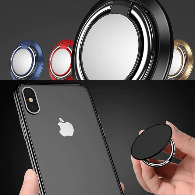 Alt view image 4 of 7 - Finger Ring Holder Stand Grip 360° Rotating For Cell Phone Car Magnetic Mount